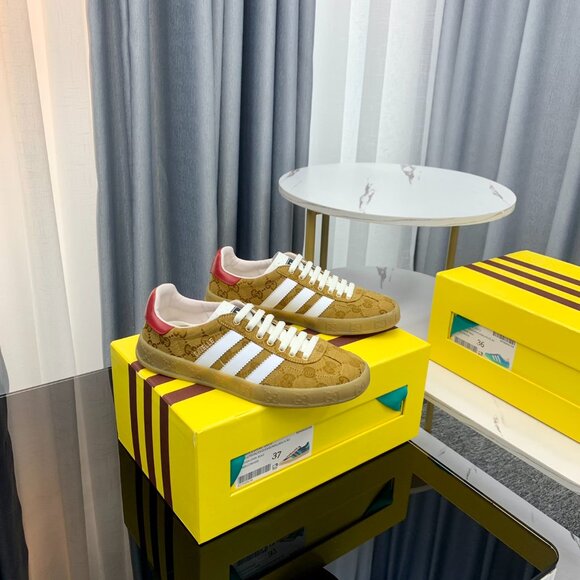 Adidas x Gucci Gazelle Sneaker Tan Monogram Wom - Picture 6 of 8